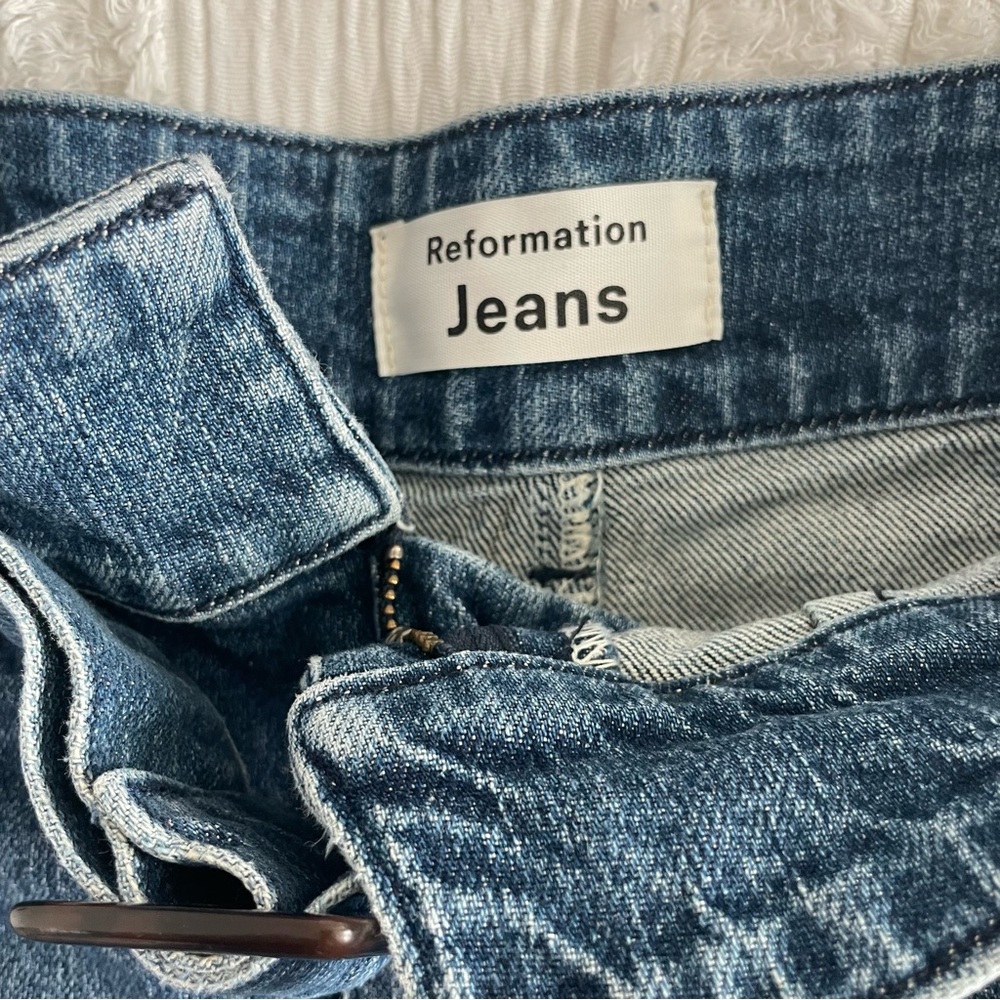 Reformation High Rise Blue Jeans - Picture 10 of 13